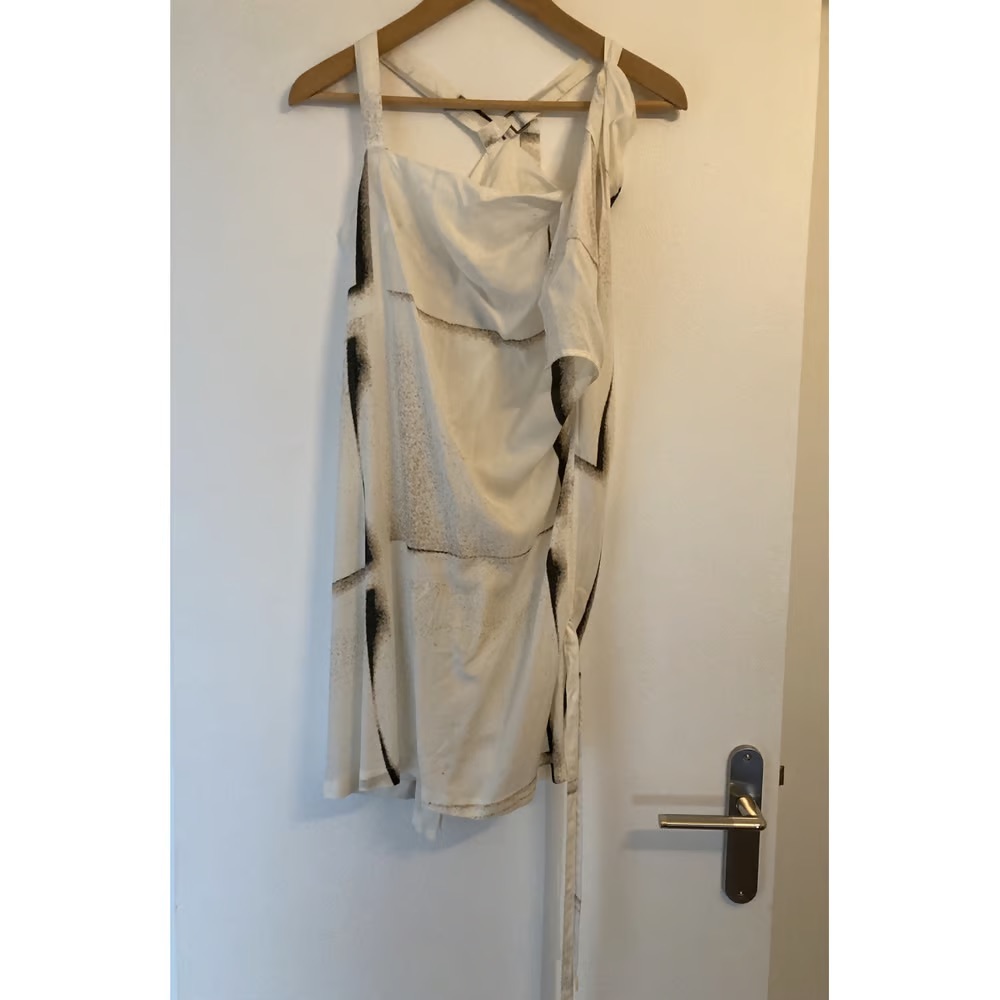 Ann Demeulemeester Slash print one shoulder top